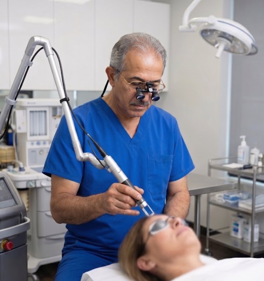 Dr Jassim Daood performing a procedure at the Bankstown clinic