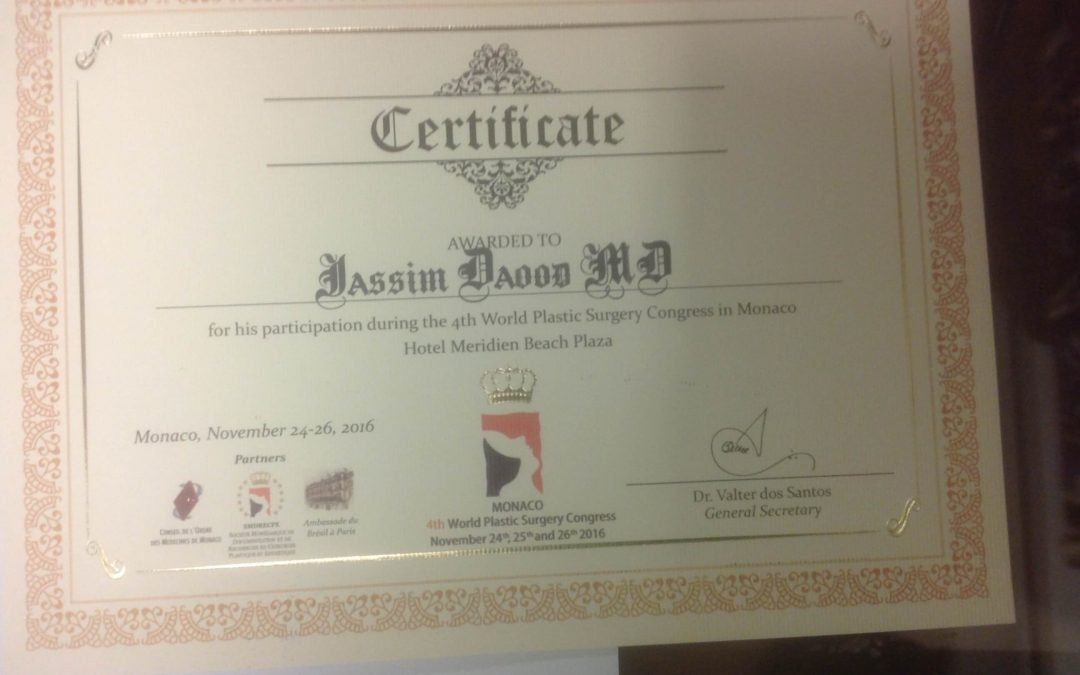 Dr Daood Cosmetic Surgery - Monaco 4th World Plastic Surgery Congress featured image